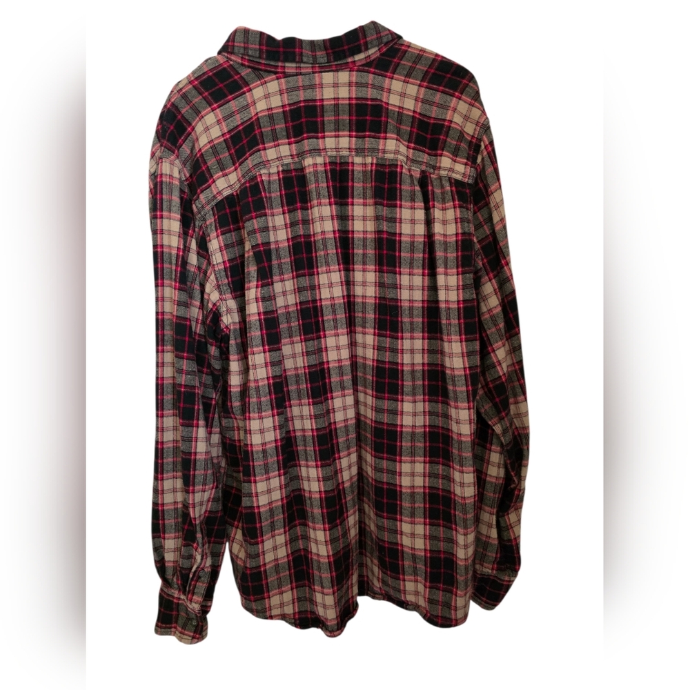 Mens XLT Plaid Button-Down Shirt - Picture 4 of 7